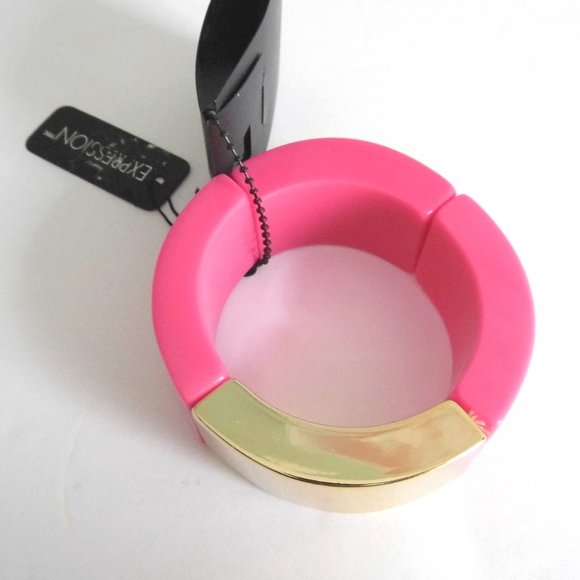 New EXPRESSION Wide Hot Pink Bracelet - Picture 5 of 5